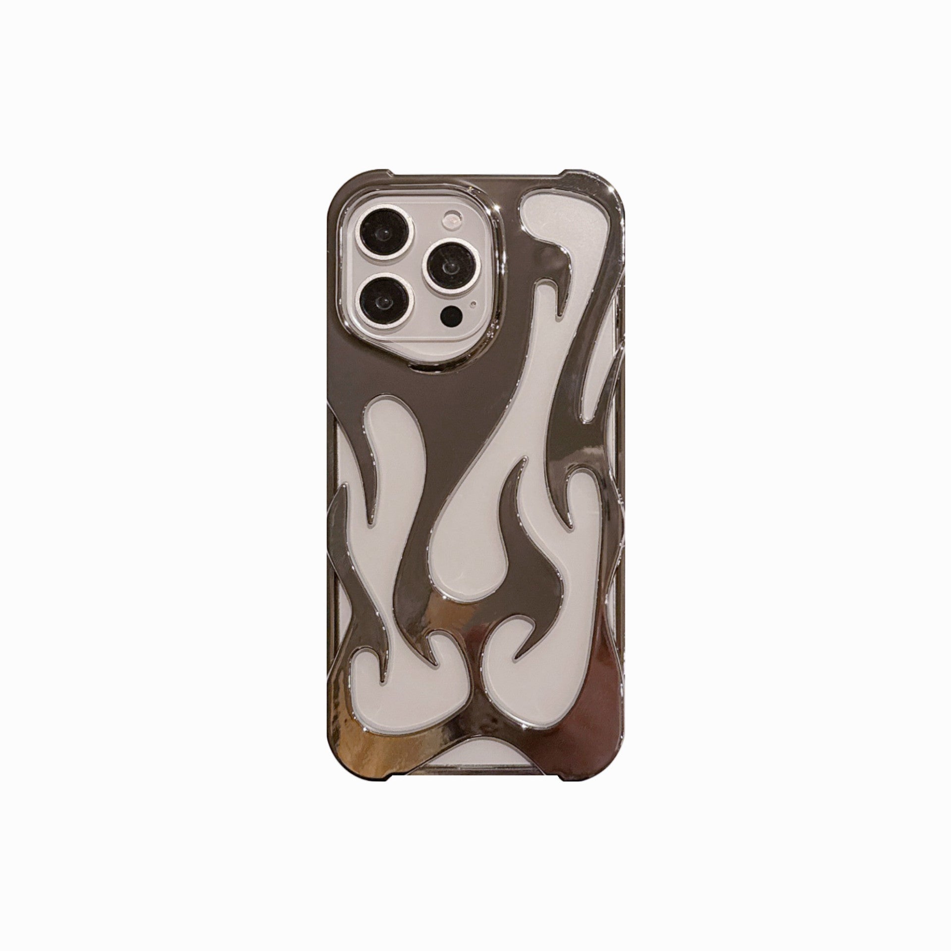 Electroplated Hollow Flame iPhone Case – Heat Dissipation, Drop Protection, Stylish Soft TPU Shell