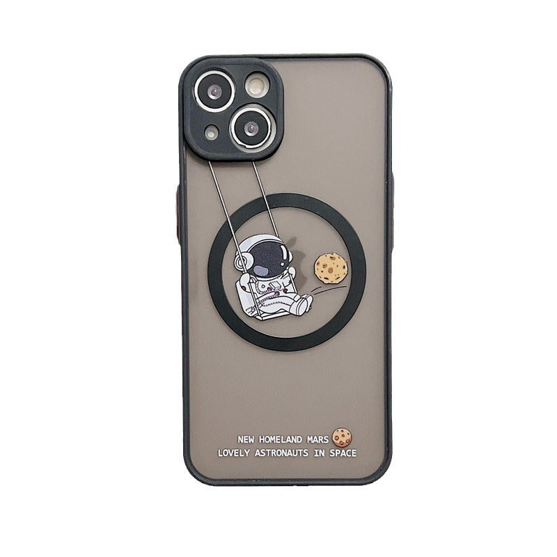 Astronaut Graffiti Magnetic Phone Case for iPhone 11-14 Pro Max – Stylish & Protective