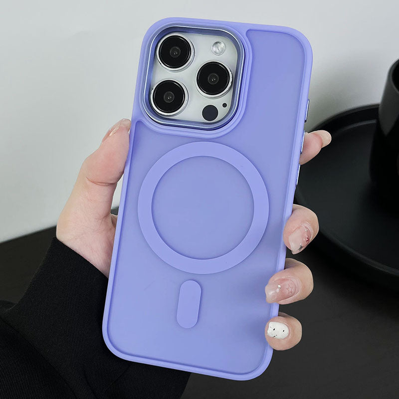 Large Hole JD Frosted Magnetic Phone Case for iPhone 11-14 Pro Max – Anti-Slip, Anti-Fingerprint