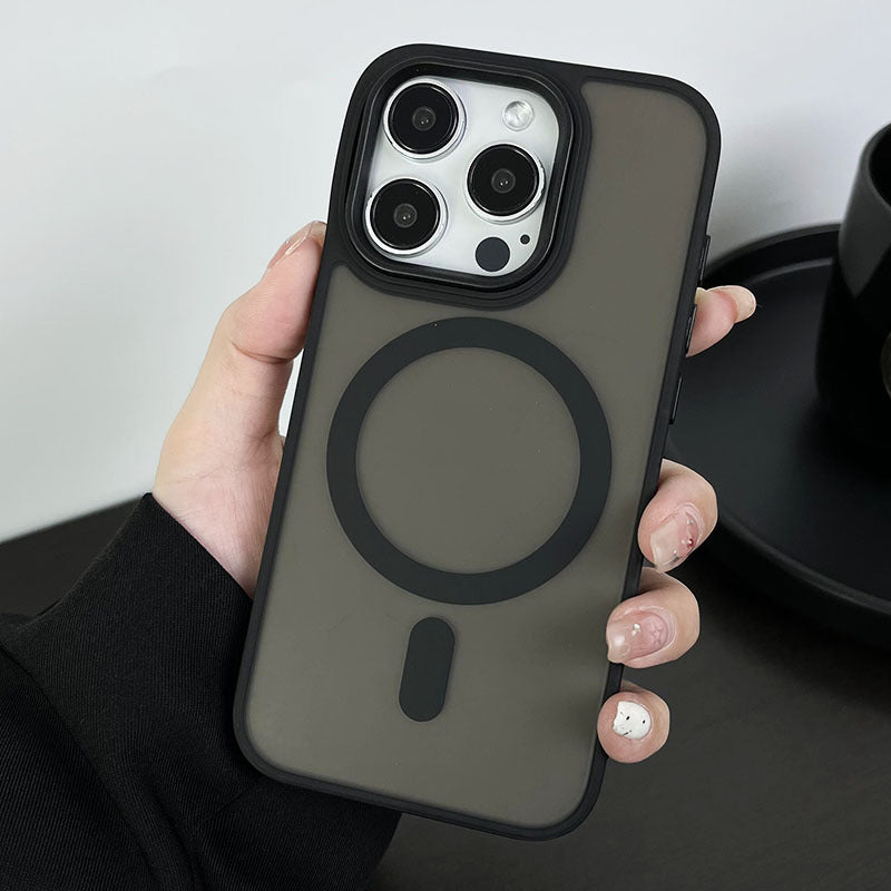 Large Hole JD Frosted Magnetic Phone Case for iPhone 11-14 Pro Max – Anti-Slip, Anti-Fingerprint