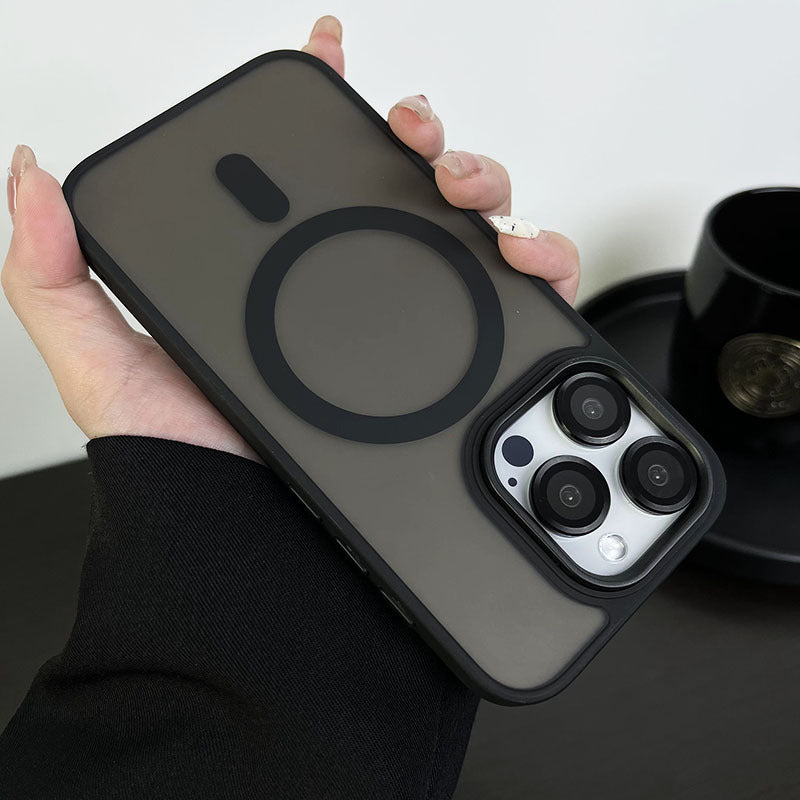 Large Hole JD Frosted Magnetic Phone Case for iPhone 11-14 Pro Max – Anti-Slip, Anti-Fingerprint