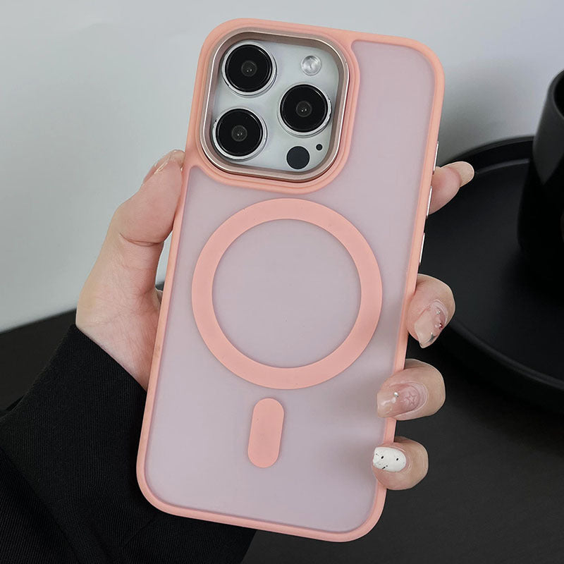 Large Hole JD Frosted Magnetic Phone Case for iPhone 11-14 Pro Max – Anti-Slip, Anti-Fingerprint