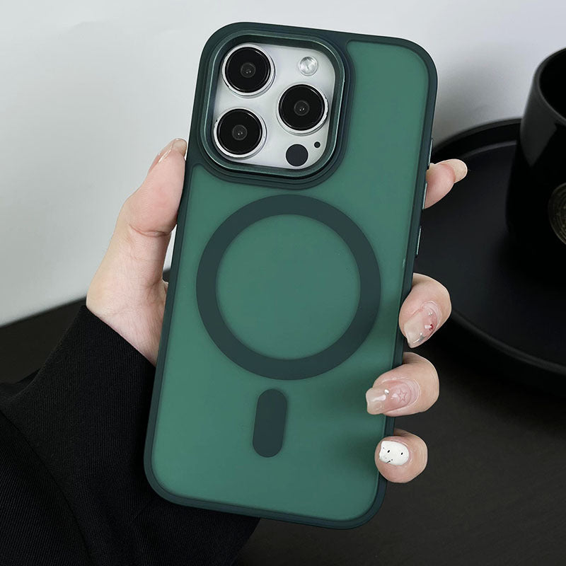 Large Hole JD Frosted Magnetic Phone Case for iPhone 11-14 Pro Max – Anti-Slip, Anti-Fingerprint