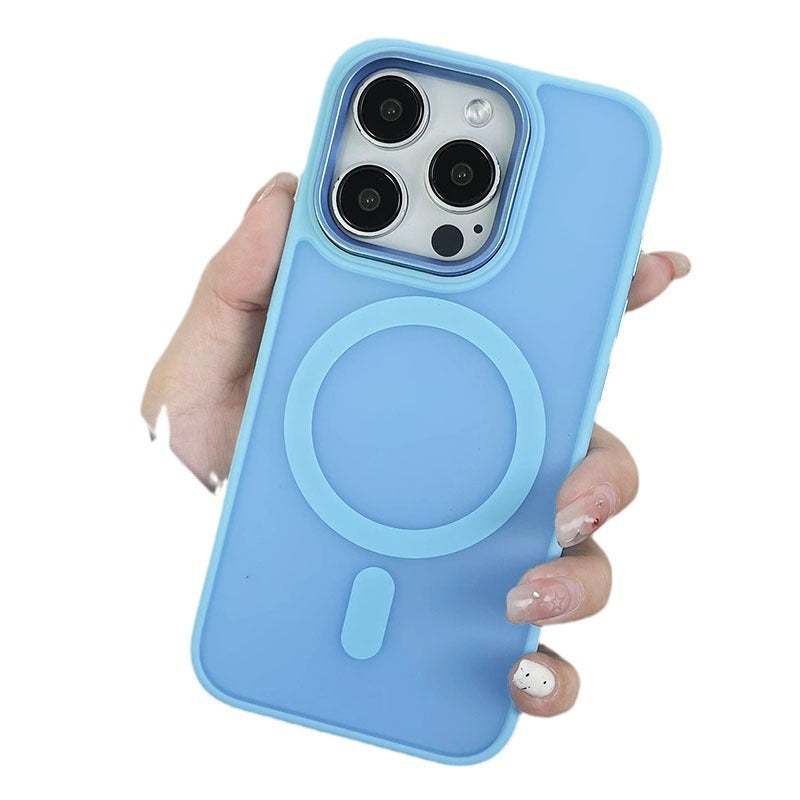 Large Hole JD Frosted Magnetic Phone Case for iPhone 11-14 Pro Max – Anti-Slip, Anti-Fingerprint