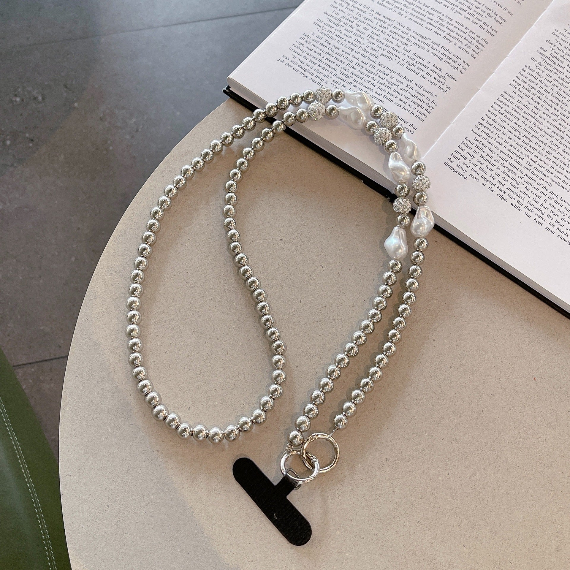 Elegant Pearl DIY Phone Case Crossbody Chain – Stylish Women’s Handmade Resin Lanyard